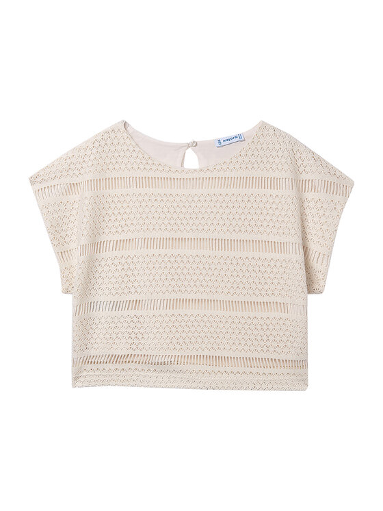 Mayoral T-Shirt 6022 Écru Regular Fit