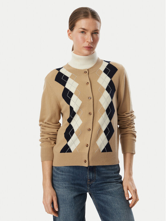 Barbour Kardigan Mariana LKN1823BE93 Beżowy Regular Fit