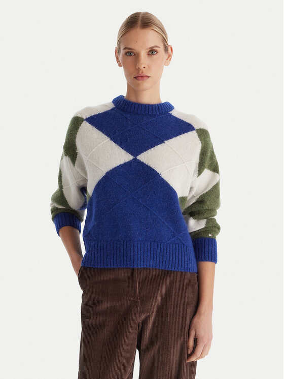 Tommy Hilfiger Sweter WW0WW47464 Kolorowy Relaxed Fit