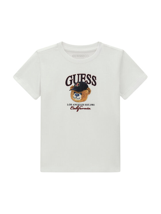 Guess T-Shirt N6YI13 K3801 Biały Regular Fit