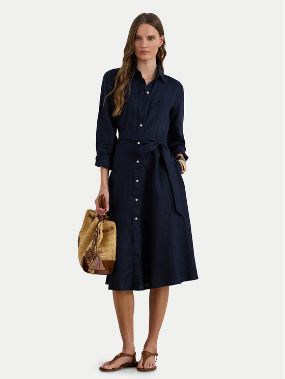 LAUREN RALPH LAUREN Sukienka koszulowa 200P13686002 Granatowy Regular Fit