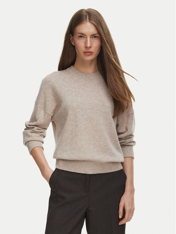 Tommy Hilfiger Sweter WW0WW51459 Beżowy Regular Fit