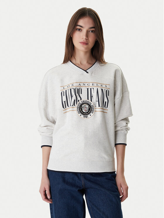 Guess Jeans Bluza W6RQ09 K68I4 Szary Oversize