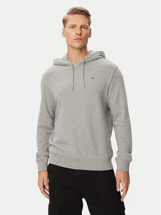 Napapijri Bluza Balis H NP0A4H8A Szary Regular Fit
