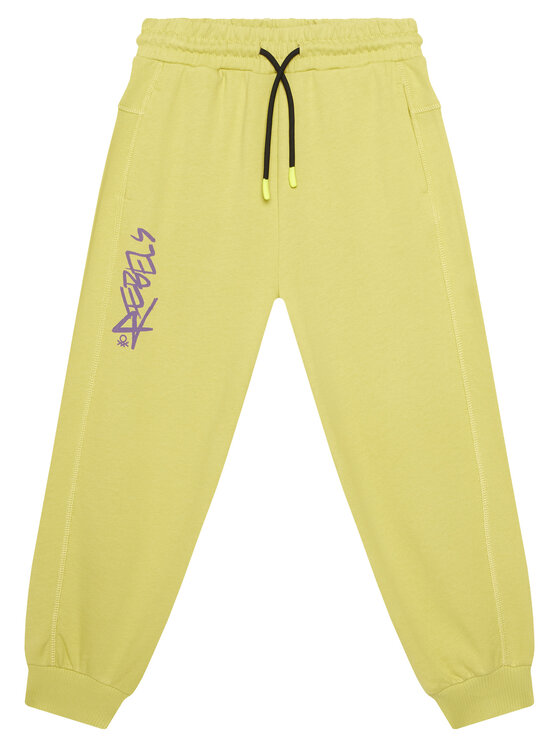 United Colors Of Benetton Spodnie dresowe 33NVCF06D Zielony Regular Fit