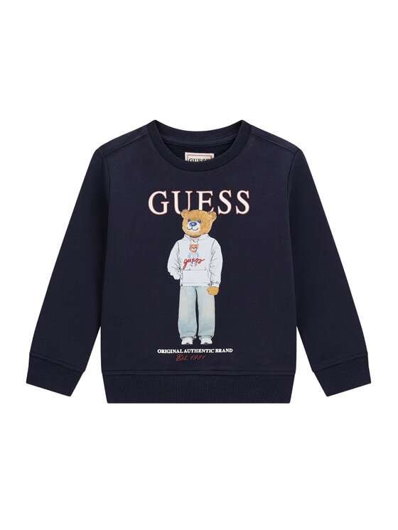 Guess Bluza N6YQ05 K4096 Granatowy Regular Fit