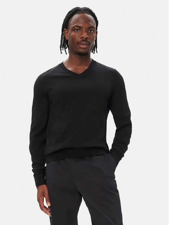 BOSS Sweter H-Melba-L 50571907 Czarny Regular Fit