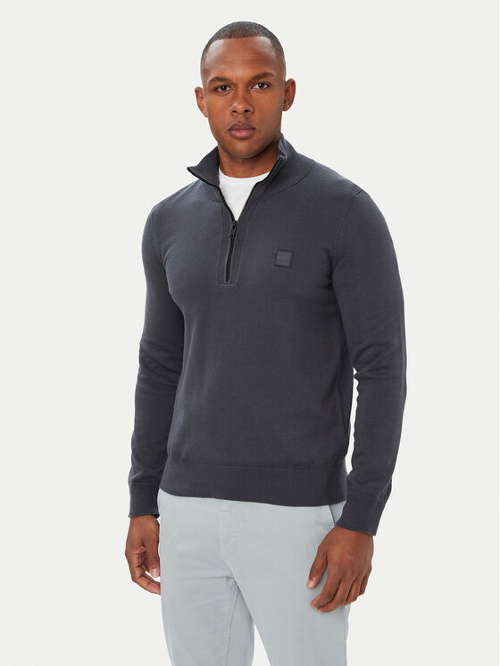 BOSS Sweter Kanobix 50527585 Granatowy Regular Fit