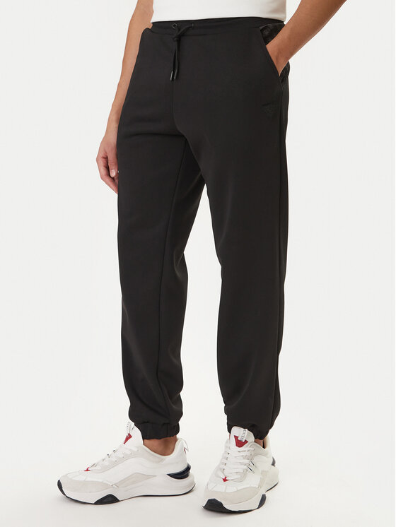 Guess Spodnie dresowe Z6RB09 KD472 Czarny Regular Fit