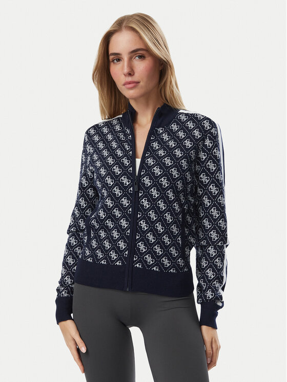 Guess Kardigan V6BR03 Z1482 Granatowy Regular Fit