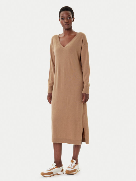 Weekend Max Mara Sukienka dzianinowa Zenith 2525326012 Beżowy Regular Fit