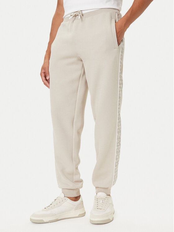 Guess Spodnie dresowe Z5BB18 KB3P2 Beżowy Regular Fit