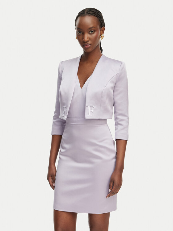 Elisabetta Franchi Sukienka koktajlowa TB-001-61E2-V550 Fioletowy Regular Fit