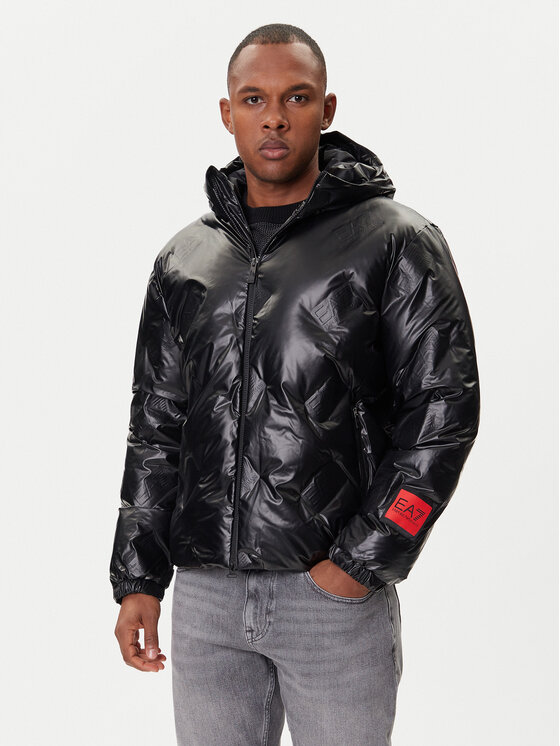 EA7 Emporio Armani Kurtka z imitacji skóry 7M001860 AF22699 UC001 Czarny Regular Fit