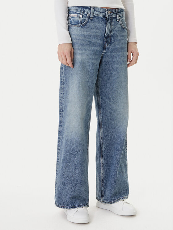 Calvin Klein Jeans Jeansy LV047F473G Niebieski Baggy Fit