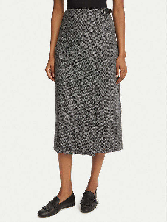 Weekend Max Mara Spódnica midi Petali 2625776012 Szary Regular Fit