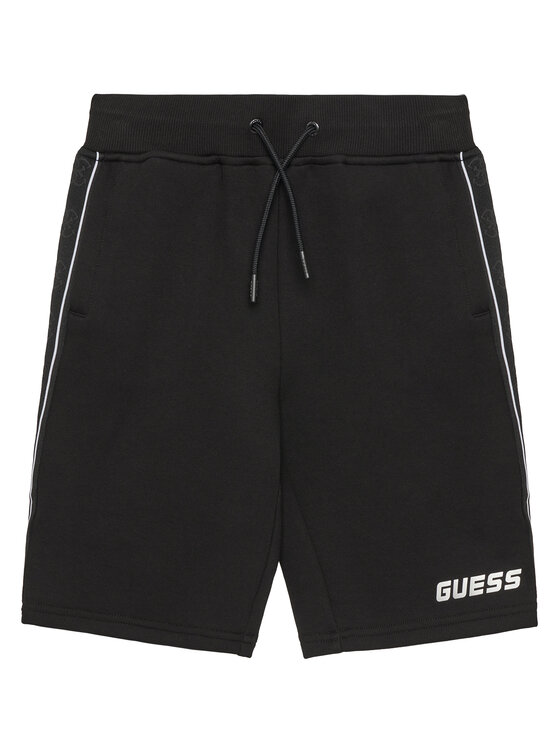 Guess Szorty sportowe L5GD19 KB3P2 Czarny Relaxed Fit