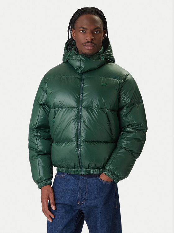 Lacoste Kurtka puchowa BH5096 Zielony Regular Fit