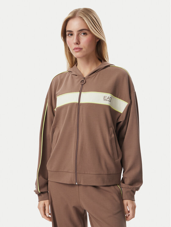 EA7 Emporio Armani Bluza 7W001335 AF13289 U6041 Brązowy Regular Fit