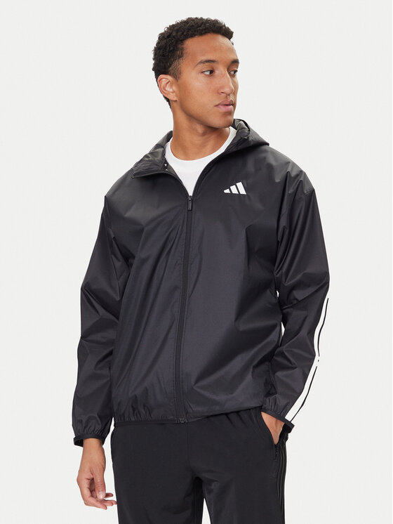 adidas Wiatrówka Essential 3-Stripes Ripstop IM7848 Czarny Regular Fit