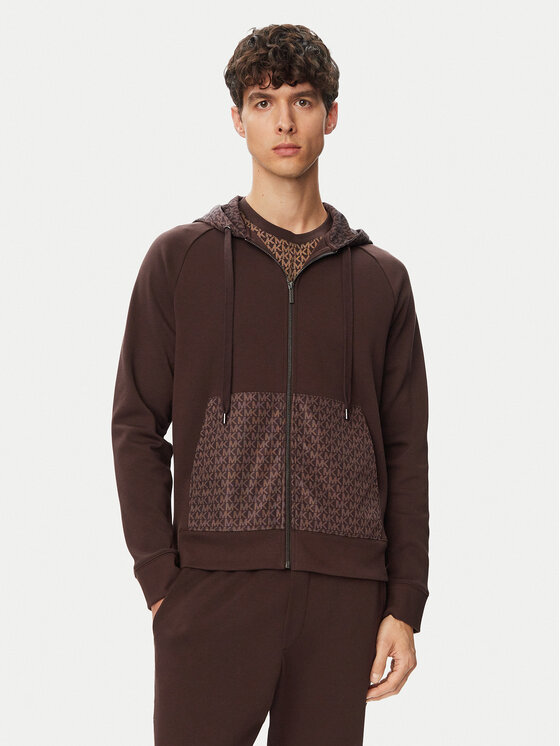 MICHAEL Michael Kors Bluza CF552Q55MF Brązowy ciemny Regular Fit
