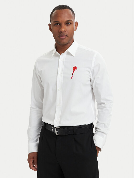 HUGO Koszula Emero 50566268 Biały Relaxed Fit