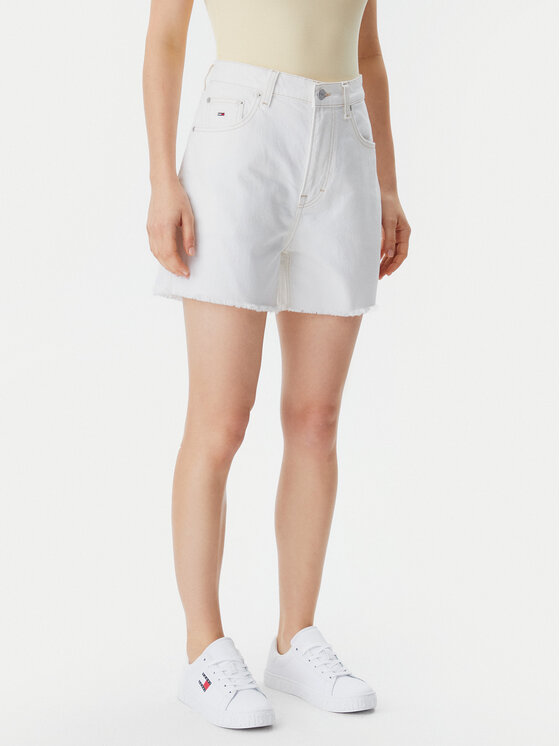 Tommy Jeans Szorty jeansowe DW0DW20093 Écru Mom Fit