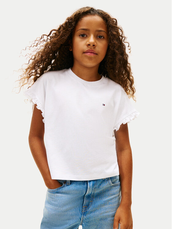 Tommy Hilfiger T-Shirt KG0KG08970 D Biały Regular Fit