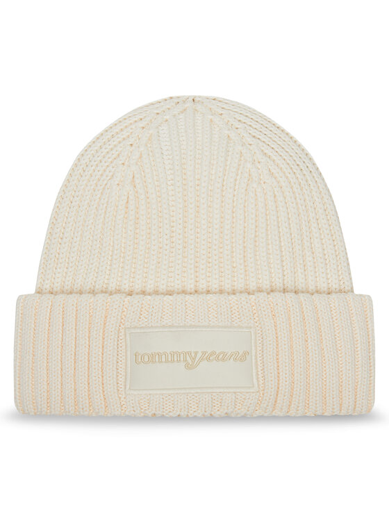 Tommy Jeans Czapka Script AW0AW17909 Kremowy