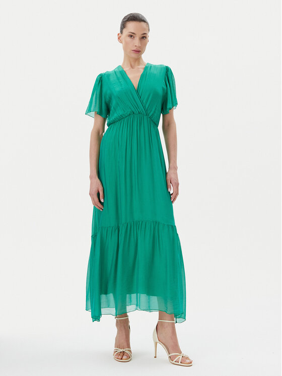 Haveone Sukienka letnia AFF-N006 Zielony Loose Fit