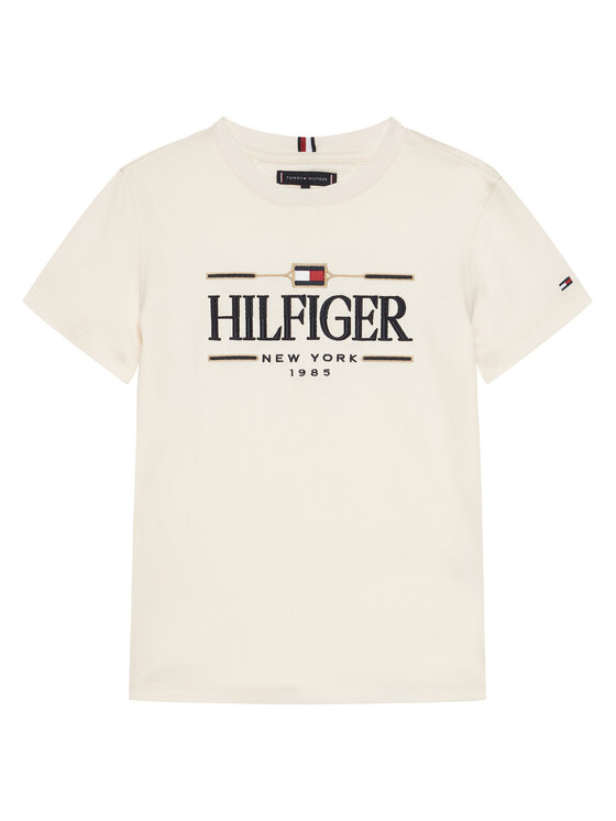 Tommy Hilfiger T-Shirt Icons KB0KB10360 Écru Regular Fit