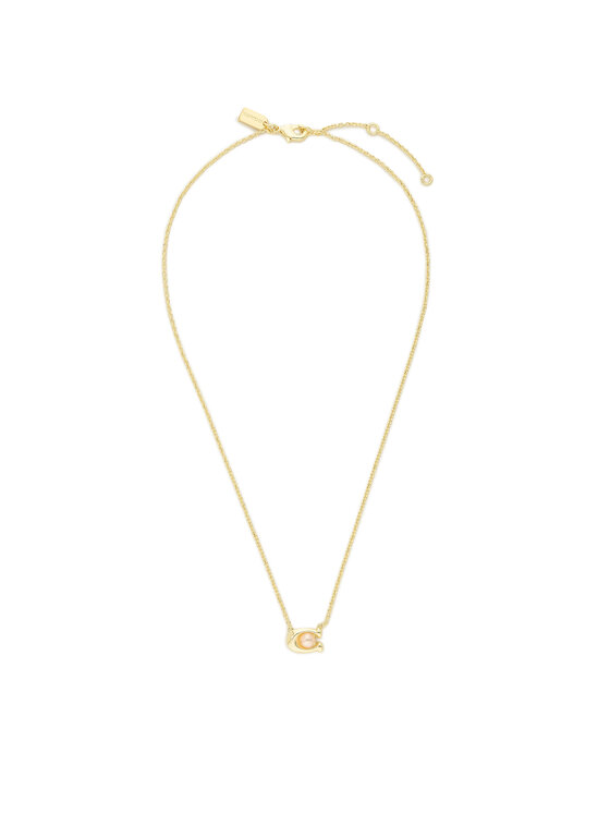 Coach Naszyjnik Pearl Signature C Pendant Necklace 37341916GLD651 Złoty