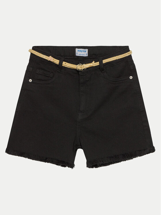 Mayoral Szorty jeansowe 275 Czarny Regular Fit
