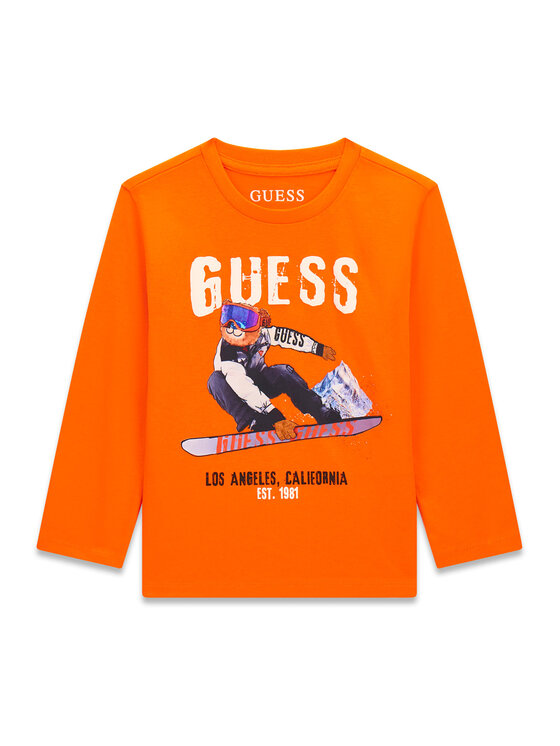 Guess Bluzka N6BI04 K5854 Pomarańczowy Regular Fit