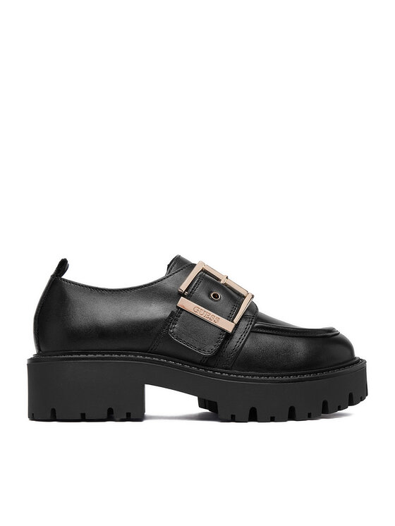 Guess Loafersy EO-CI12-LEA-01 Czarny