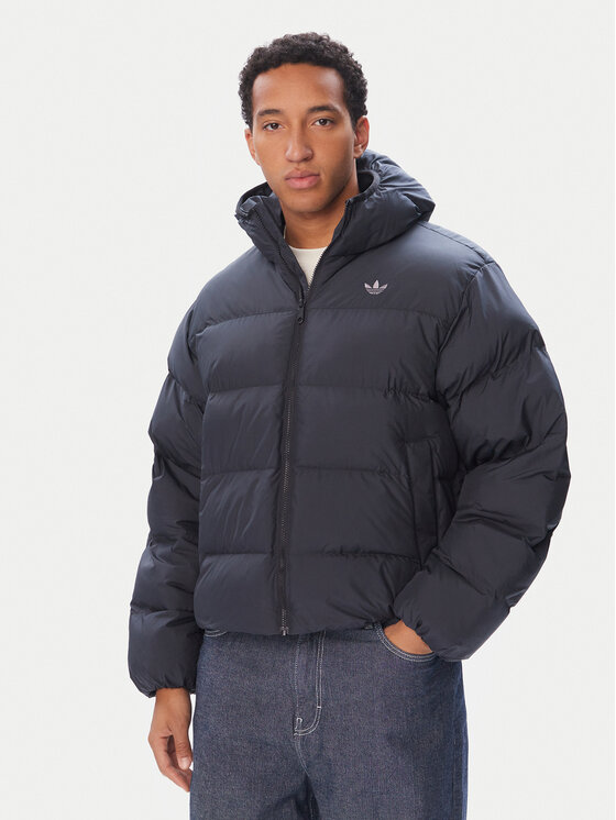 adidas Kurtka zimowa Hooded Regen KS4143 Szary Regular Fit