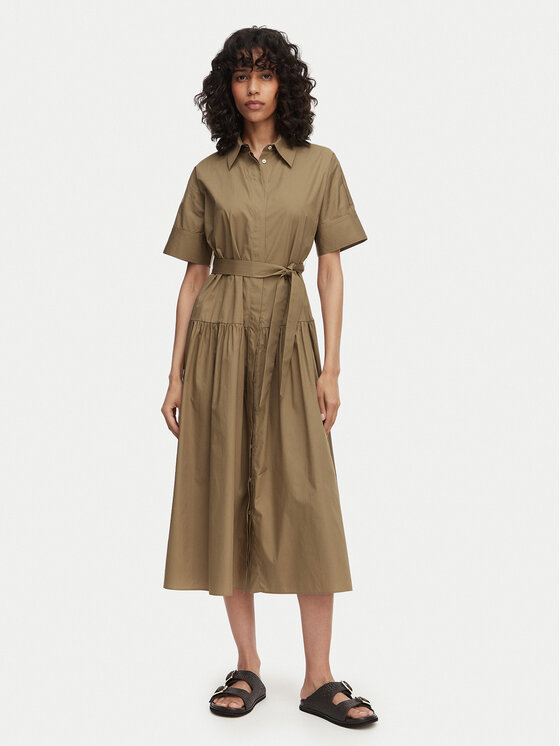 Marella Sukienka koszulowa Emme by Marella Fauna 2615221172 Brązowy Regular Fit