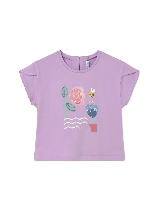 Mayoral T-Shirt 1087 Fioletowy Regular Fit