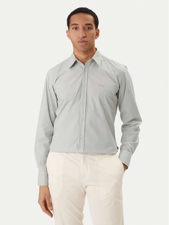 BOSS Koszula Relegant 50518304 Szary Regular Fit