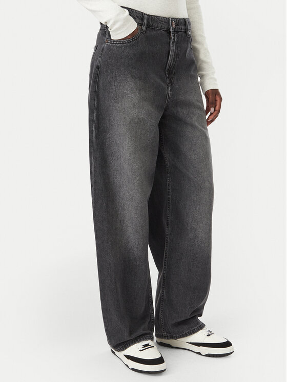 Billabong Jeansy Holly Baggy Mid EBJDP03011 Czarny Wide Leg