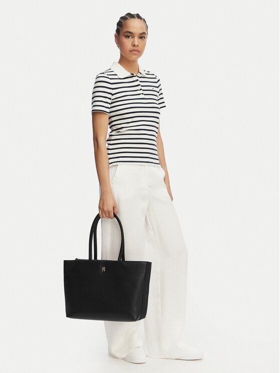 Tommy Hilfiger Torebka Th Logotape Tote AW0AW18742 Czarny