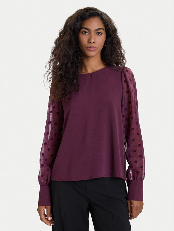 Vero Moda Bluzka Alva 10337474 Fioletowy Regular Fit