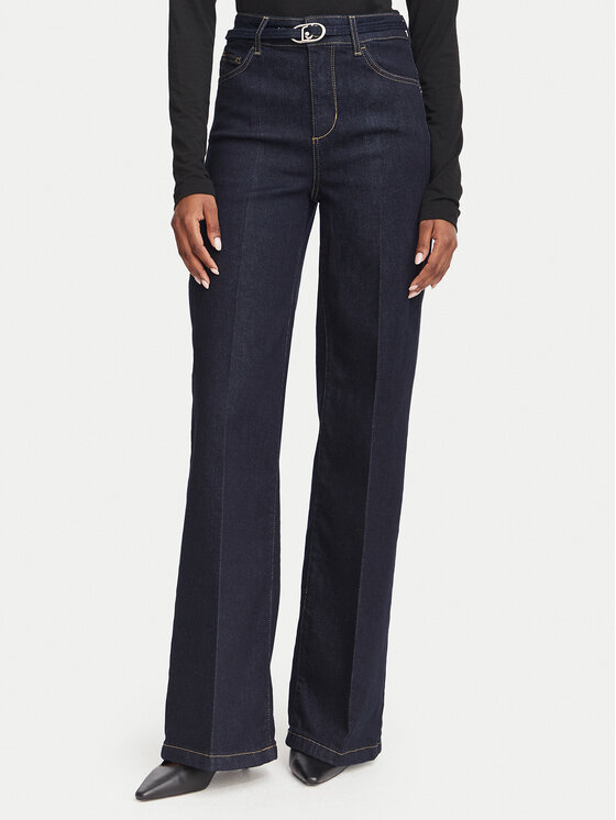 Liu Jo Jeansy Regular UF6088 D0264 Granatowy Flared Leg