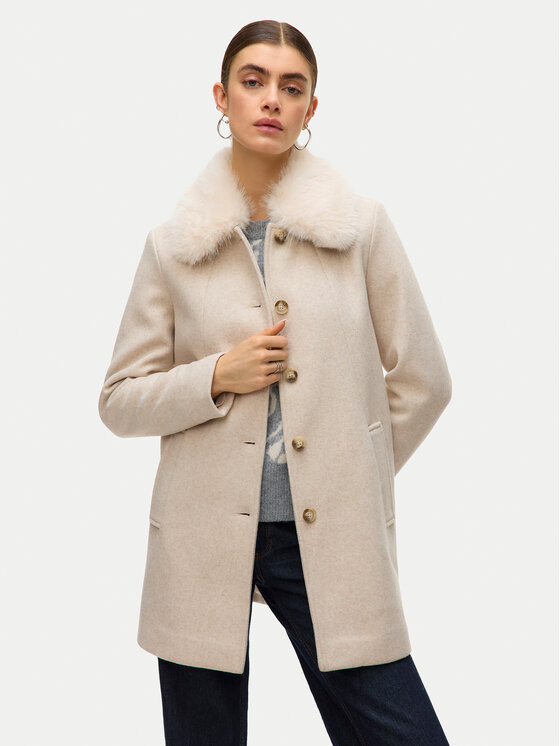 Vero Moda Płaszcz przejściowy Autumn 10331559 Beżowy Regular Fit