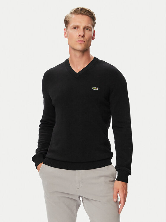 Lacoste Sweter AH1951 Czarny Regular Fit