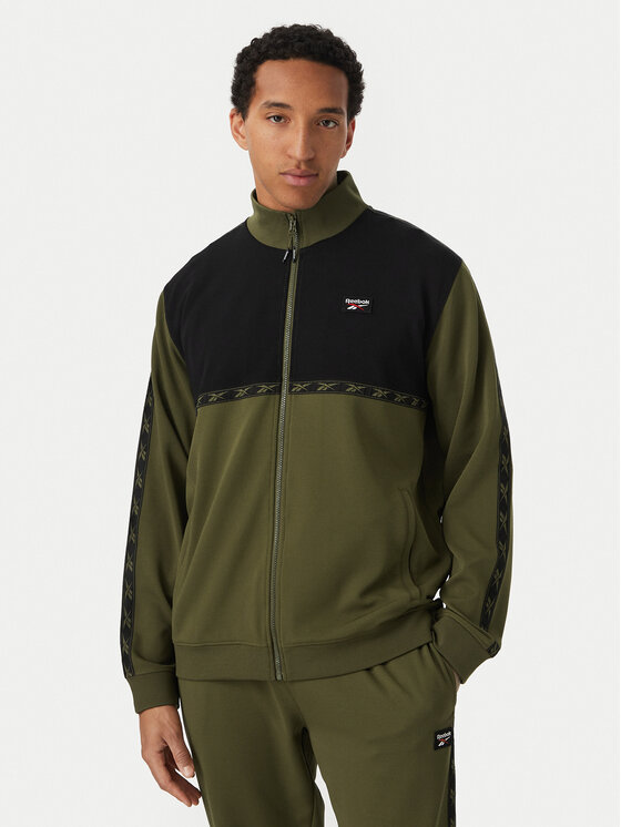 Reebok Bluza Artek RK25726CCM Zielony ciemny Regular Fit