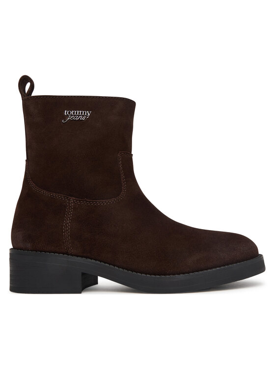 Tommy Jeans Botki Chelsea Boots EN0EN03078 Brązowy ciemny