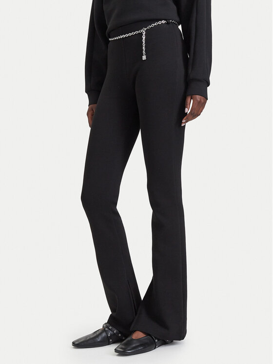 HUGO Spodnie materiałowe Nenrietta 50567273 Czarny Slim Fit