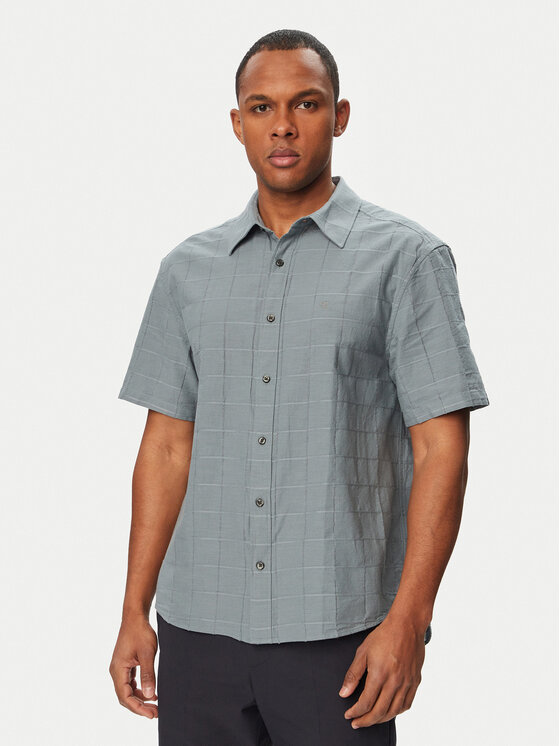 Calvin Klein Koszula LV04LF115G Zielony Regular Fit