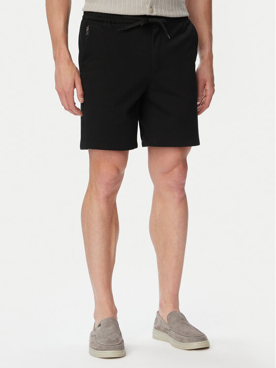 Jack & Jones Szorty materiałowe Ace Neo 12292443 Czarny Regular Fit